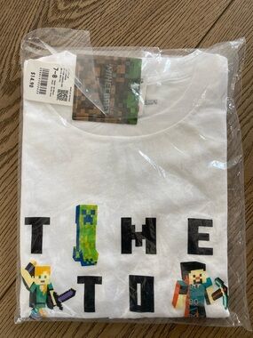 Minecraft White Graphic Tee - Kids